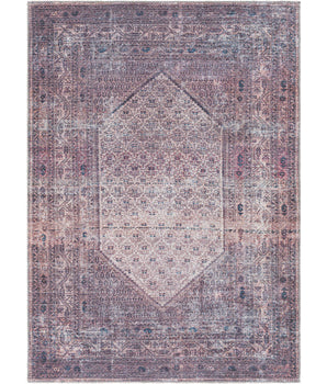 Rafya washable area rug - Plum Purple / Rectangle / 5x7