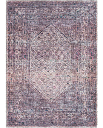 Rafya washable area rug - Plum Purple / Rectangle / 5x7