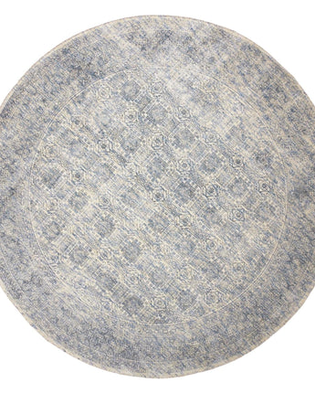 Reagan distressed ornamental wool rug - White / Blue