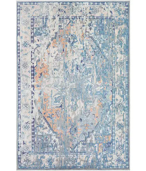 Regin washable area rug - Light Blue / Rectangle / 2x3