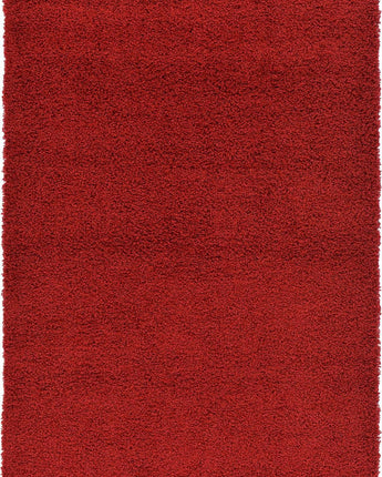 Solid shag area rug - Cherry Red / Rectangular / 4x6 - Area