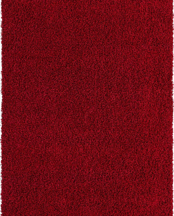 Solid shag area rug - Cherry Red / Rectangular / 5x8 - Area