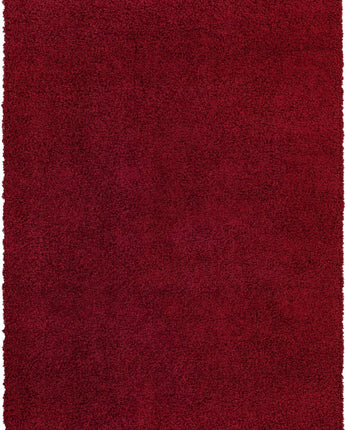 Solid shag area rug - Cherry Red / Rectangular / 6x9 - Area