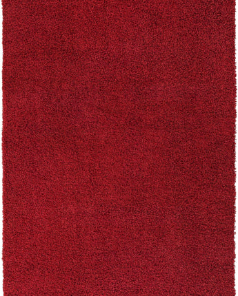 Solid shag area rug - Cherry Red / Rectangular / 7x10