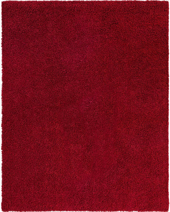 Solid shag area rug - Cherry Red / Rectangular / 8x10