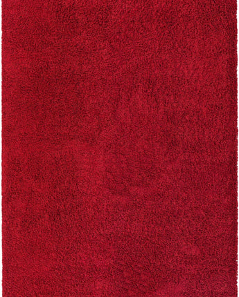 Solid shag area rug - Cherry Red / Rectangular / 8x11