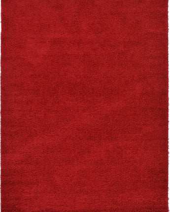 Solid shag area rug - Cherry Red / Rectangular / 9x12