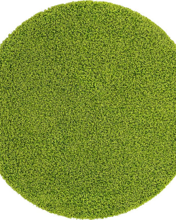 Solid shag area rug - Grass Green / Round / 3 Ft Round