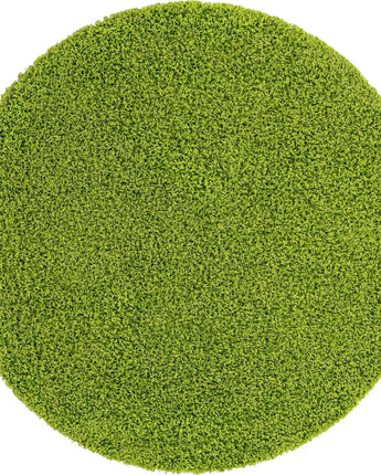 Solid shag area rug - Grass Green / Round / 4 Ft Round