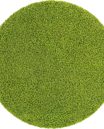 Solid shag area rug - Grass Green / Round / 5 Ft Round