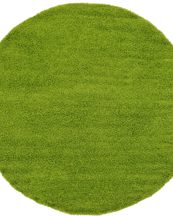 Solid shag area rug - Grass Green / Round / 8 Ft Round