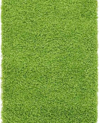 Solid shag area rug - Grass Green / Runner / 2’ 6 x 13’