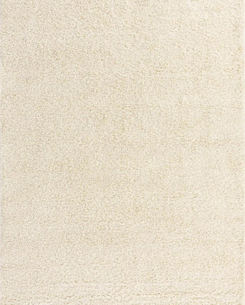 Solid shag area rug - Ivory / Rectangular / 10x13 - Area