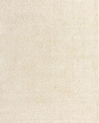 Solid shag area rug - Ivory / Rectangular / 6x9 - Area Rugs