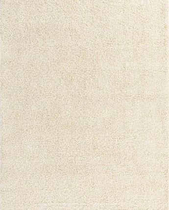 Solid shag area rug - Ivory / Rectangular / 8x11 - Area Rugs