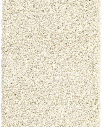 Solid shag area rug - Ivory / Runner / 2’ 2 x 6’ 5