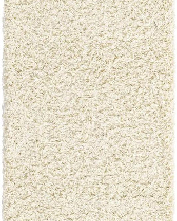 Solid shag area rug - Ivory / Runner / 2’ 6 x 10’