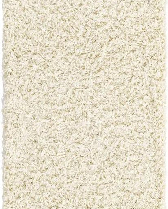 Solid shag area rug - Ivory / Runner / 2’ 6 x 13’