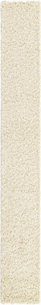 Solid shag area rug - Ivory / Runner / 2’ 6 x 19’ 8