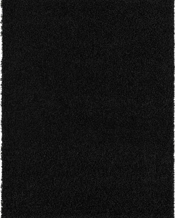 Solid shag area rug - Jet Black / Rectangular / 10x13