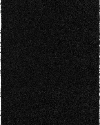 Solid shag area rug - Jet Black / Rectangular / 3x5 - Area