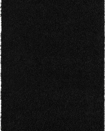 Solid shag area rug - Jet Black / Rectangular / 4x6 - Area