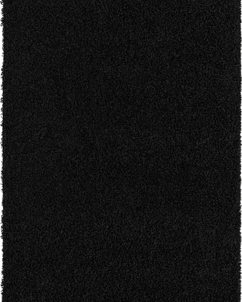 Solid shag area rug - Jet Black / Rectangular / 5x8 - Area