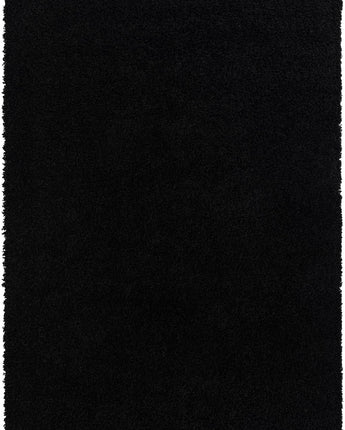 Solid shag area rug - Jet Black / Rectangular / 6x9 - Area