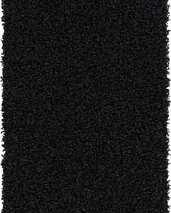 Solid shag area rug - Jet Black / Runner / 2’ 2 x 6’ 5