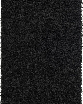 Solid shag area rug - Jet Black / Runner / 2’ 6 x 10’