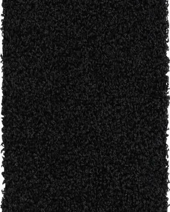 Solid shag area rug - Jet Black / Runner / 2’ 6 x 13’