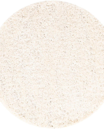 Solid shag area rug - Snow White / Round / 10 Ft Round