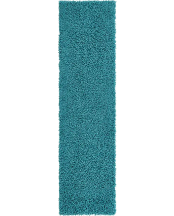 Solid shag rug - Aqua Blue / Runner / 2’ 6 x 10’ Runner