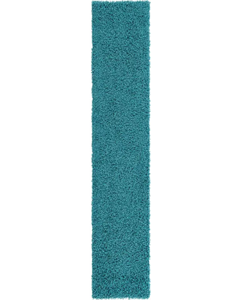 Solid shag rug - Aqua Blue / Runner / 2’ 6 x 13’ Runner