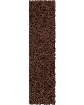 Solid shag rug - Chocolate Brown / Runner / 2’ 6 x 10’