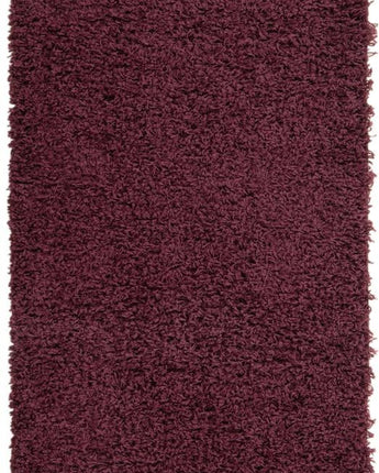 Solid shag rug - Eggplant Purple / Runner / 2’ 6 x 10’