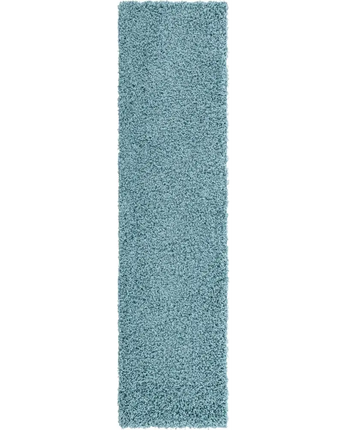 Solid shag rug - Slate Blue / Runner / 2’ 6 x 10’