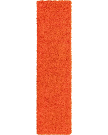 Solid shag rug - Tiger Orange / Runner / 2’ 6 x 10’