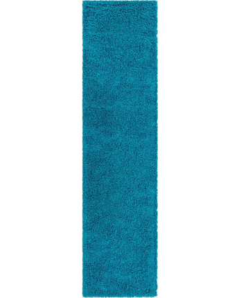 Solid shag rug - Turquoise / Runner / 2’ 6 x 10’ Runner