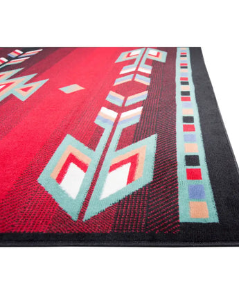 Southwestern designed aztec red area rug - Area Rugs