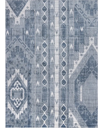 Southwestern grand canyon aztec area rug - Blue / Rectangle