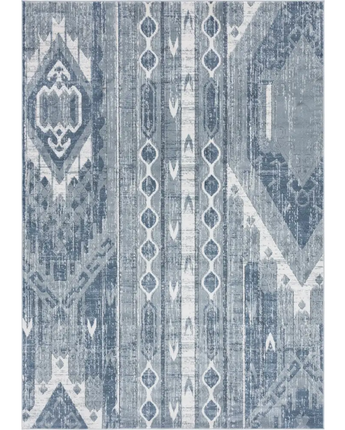 Southwestern grand canyon aztec area rug - Blue / Rectangle