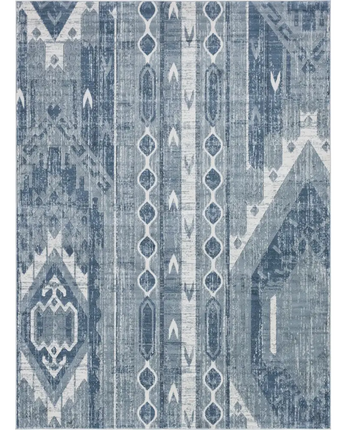 Southwestern grand canyon aztec area rug - Blue / Rectangle