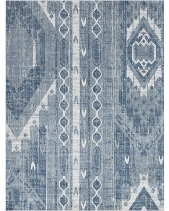 Southwestern grand canyon aztec area rug - Blue / Rectangle