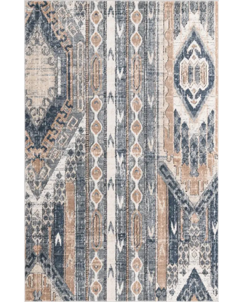 Southwestern grand canyon aztec area rug - Navy Blue