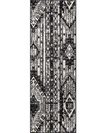 Southwestern grand canyon aztec area rug - White / Runner