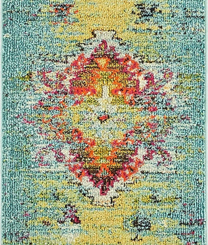 Southwestern vista turquoise area rug - Rectangle / 2x3