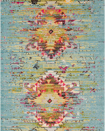 Southwestern vista turquoise area rug - Rectangle / 7x10