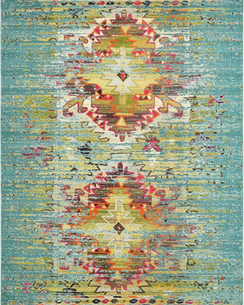 Southwestern vista turquoise area rug - Rectangle / 8x10