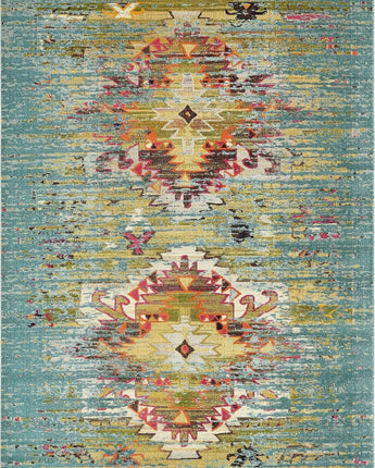 Southwestern vista turquoise area rug - Rectangle / 9x12